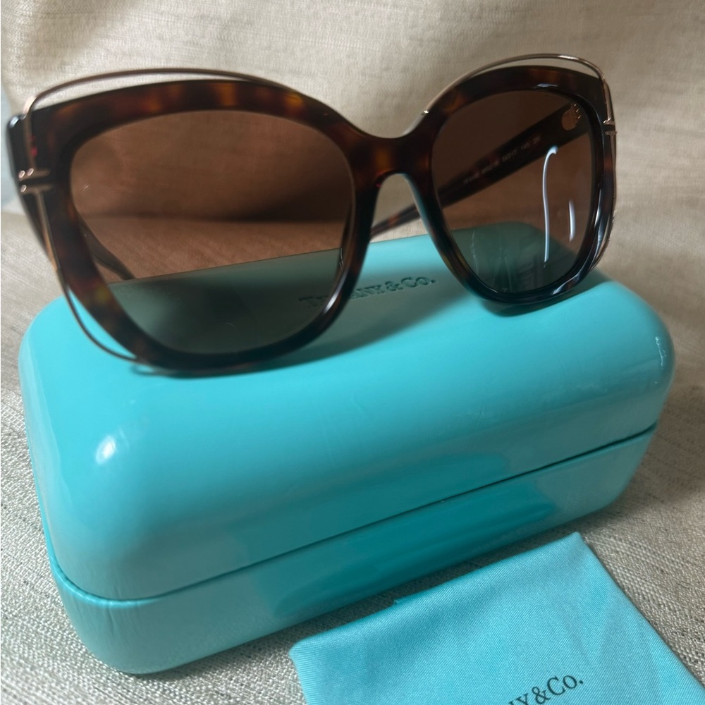 Tiffany TF4148 Cat Eye Sunglasses | 80023B-Havana